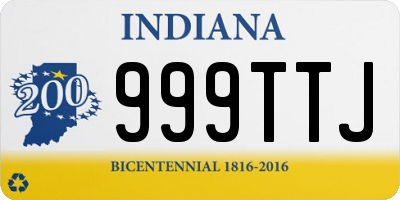 IN license plate 999TTJ