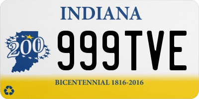 IN license plate 999TVE