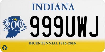 IN license plate 999UWJ