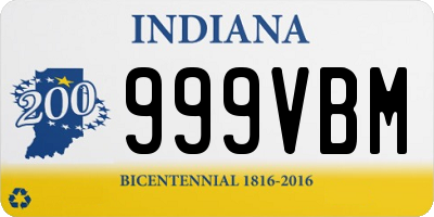 IN license plate 999VBM