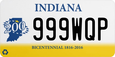 IN license plate 999WQP