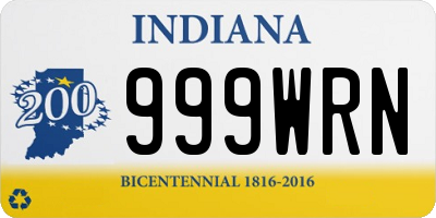 IN license plate 999WRN