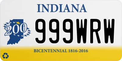 IN license plate 999WRW