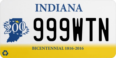 IN license plate 999WTN