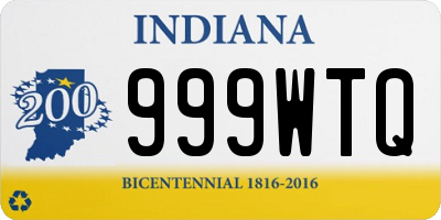 IN license plate 999WTQ