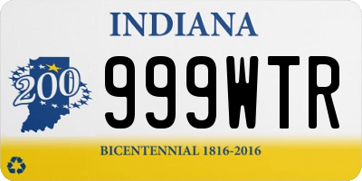 IN license plate 999WTR