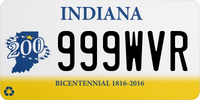 IN license plate 999WVR