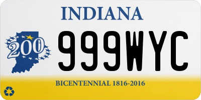 IN license plate 999WYC
