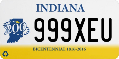 IN license plate 999XEU