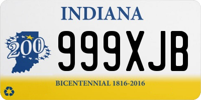 IN license plate 999XJB