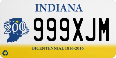 IN license plate 999XJM