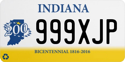 IN license plate 999XJP