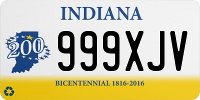 IN license plate 999XJV