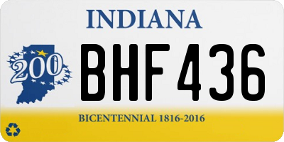 IN license plate BHF436