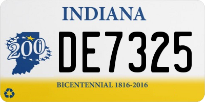 IN license plate DE7325