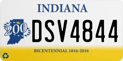 IN license plate DSV4844