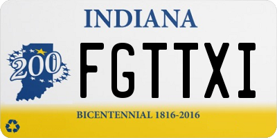 IN license plate FGTTXI