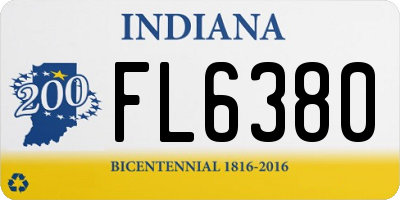IN license plate FL6380