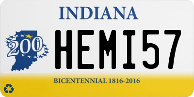 IN license plate HEMI57