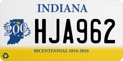 IN license plate HJA962