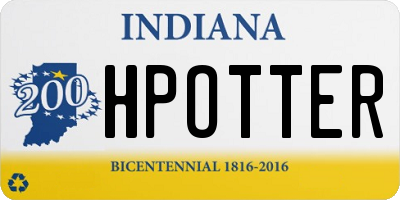 IN license plate HPOTTER