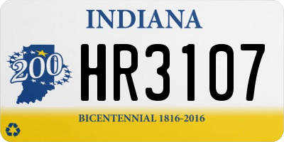 IN license plate HR3107