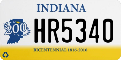 IN license plate HR5340