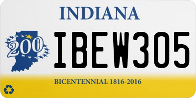 IN license plate IBEW305