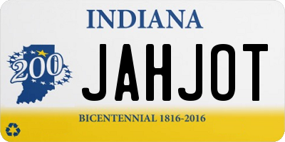 IN license plate JAHJOT