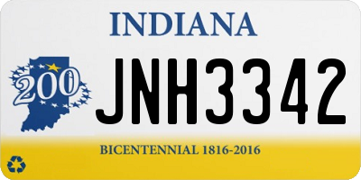 IN license plate JNH3342