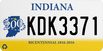 IN license plate KDK3371