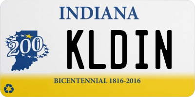 IN license plate KLDIN
