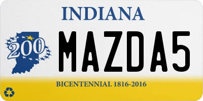 IN license plate MAZDA5
