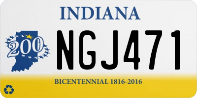 IN license plate NGJ471