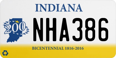 IN license plate NHA386