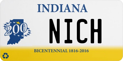 IN license plate NICH
