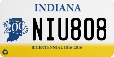 IN license plate NIU808