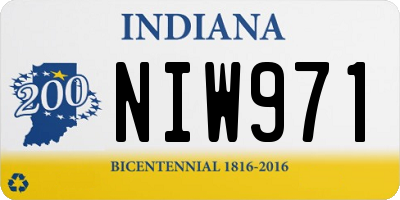 IN license plate NIW971