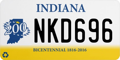 IN license plate NKD696