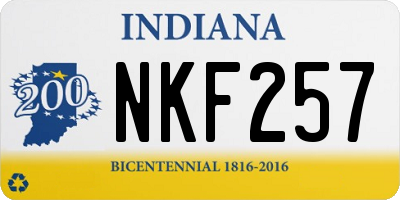 IN license plate NKF257