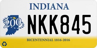 IN license plate NKK845
