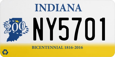 IN license plate NY5701