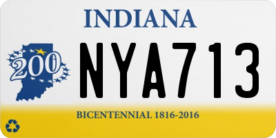 IN license plate NYA713