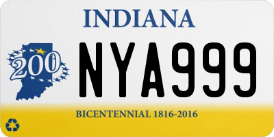 IN license plate NYA999