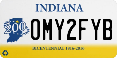 IN license plate OMY2FYB