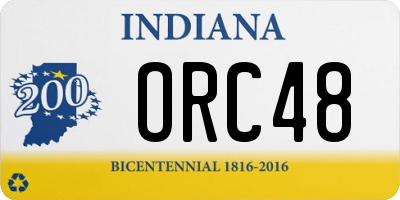 IN license plate ORC48