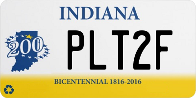 IN license plate PLT2F