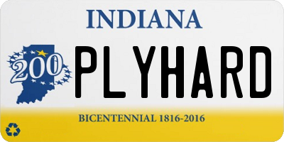 IN license plate PLYHARD