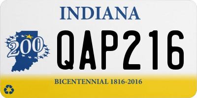 IN license plate QAP216