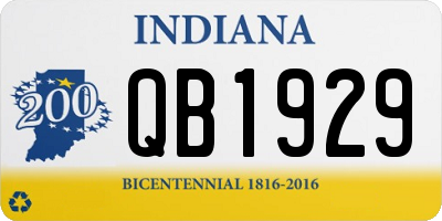 IN license plate QB1929